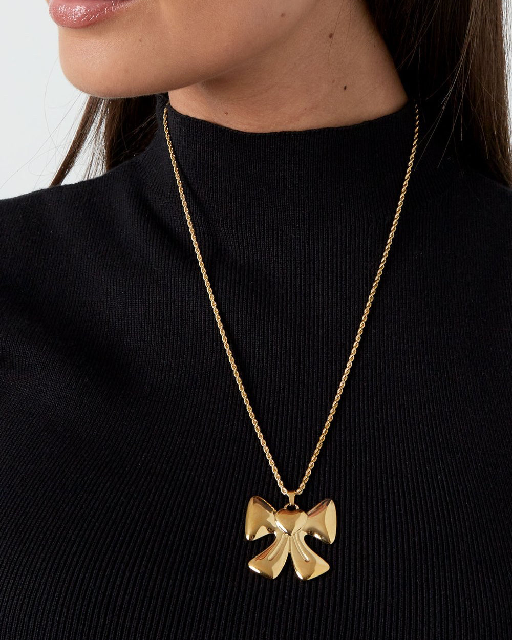 Strikjes Ketting - Zilver