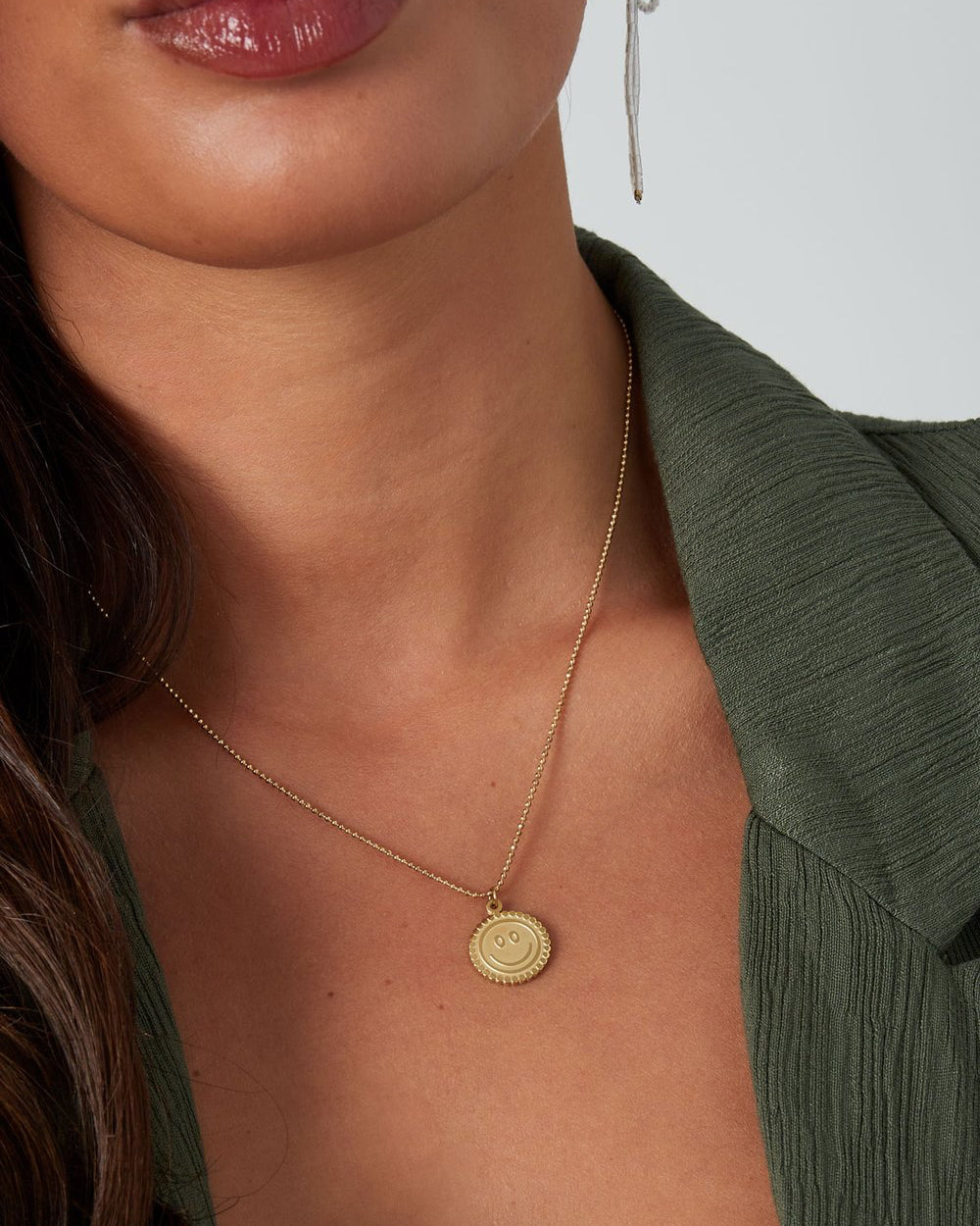 Smiley Ketting - Zilver