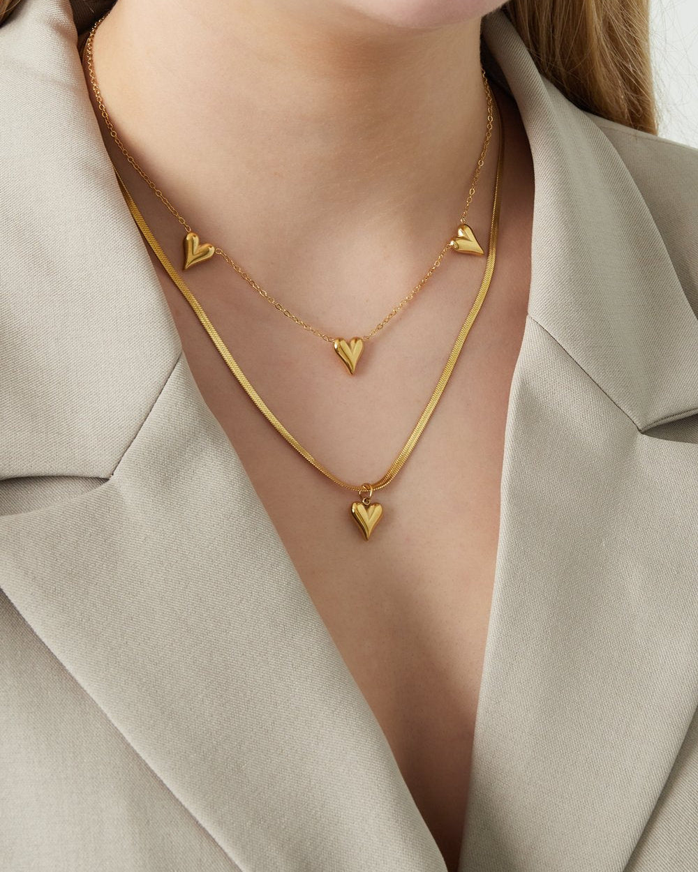 Anne Heart Ketting - Goud
