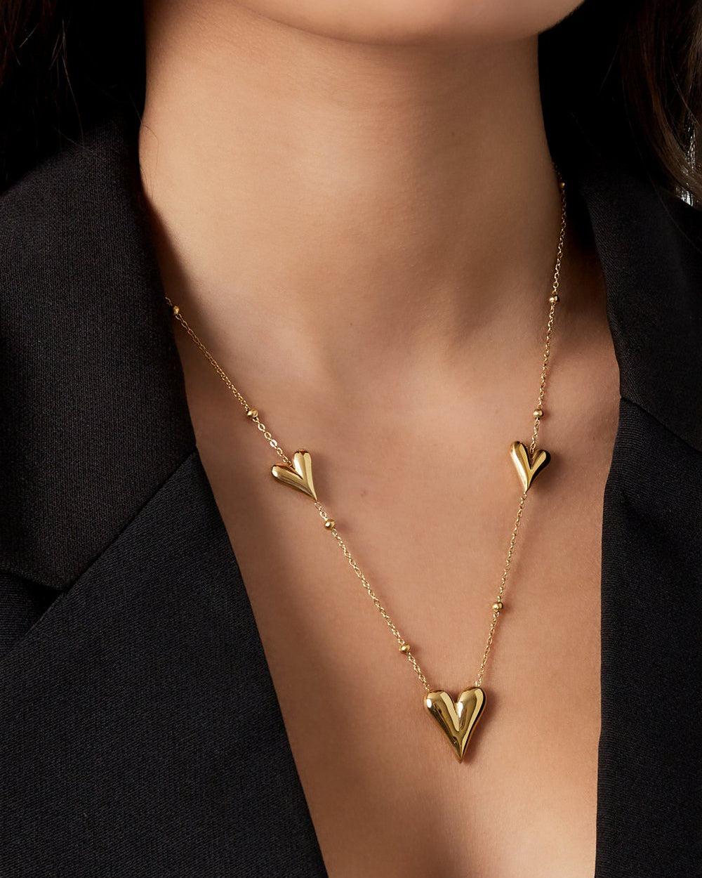 Three Heart Ketting - Zilver