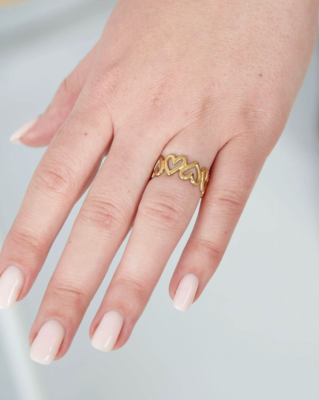 Amber Ring Verstelbaar - Zilver