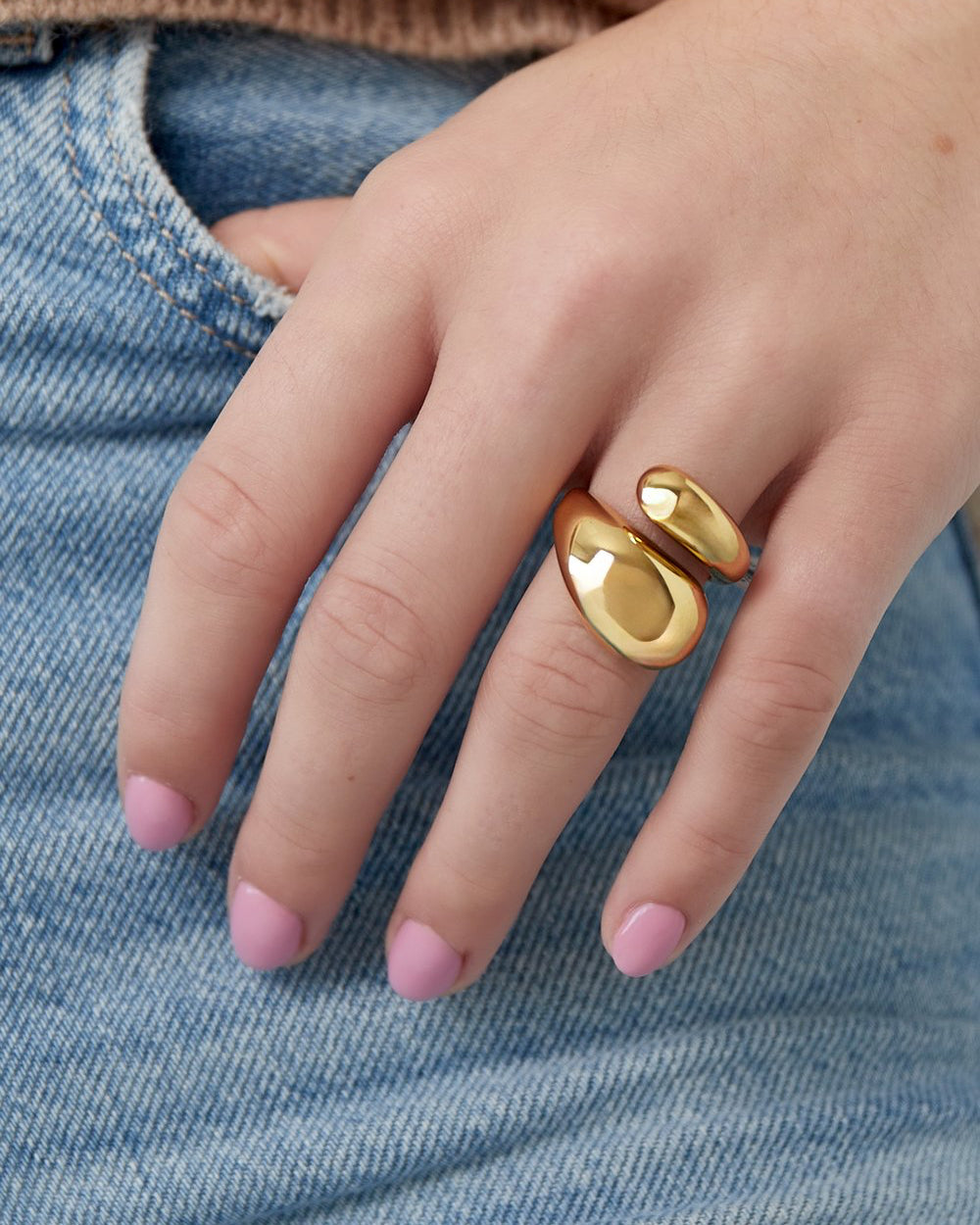 Connected Ring - Goud