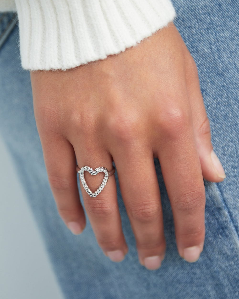 Open Heart Ring - Zilver