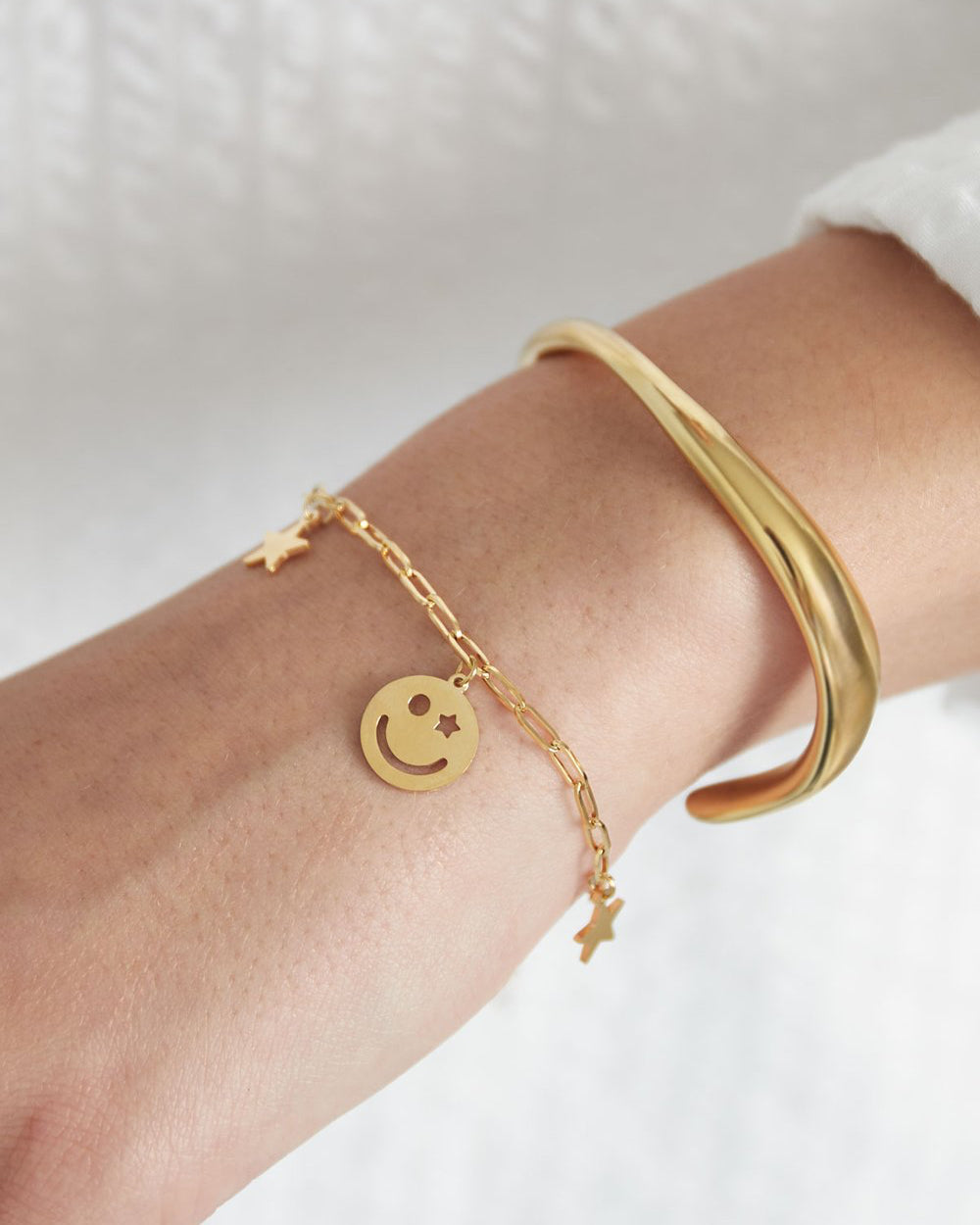 Smiley Armband - Zilver