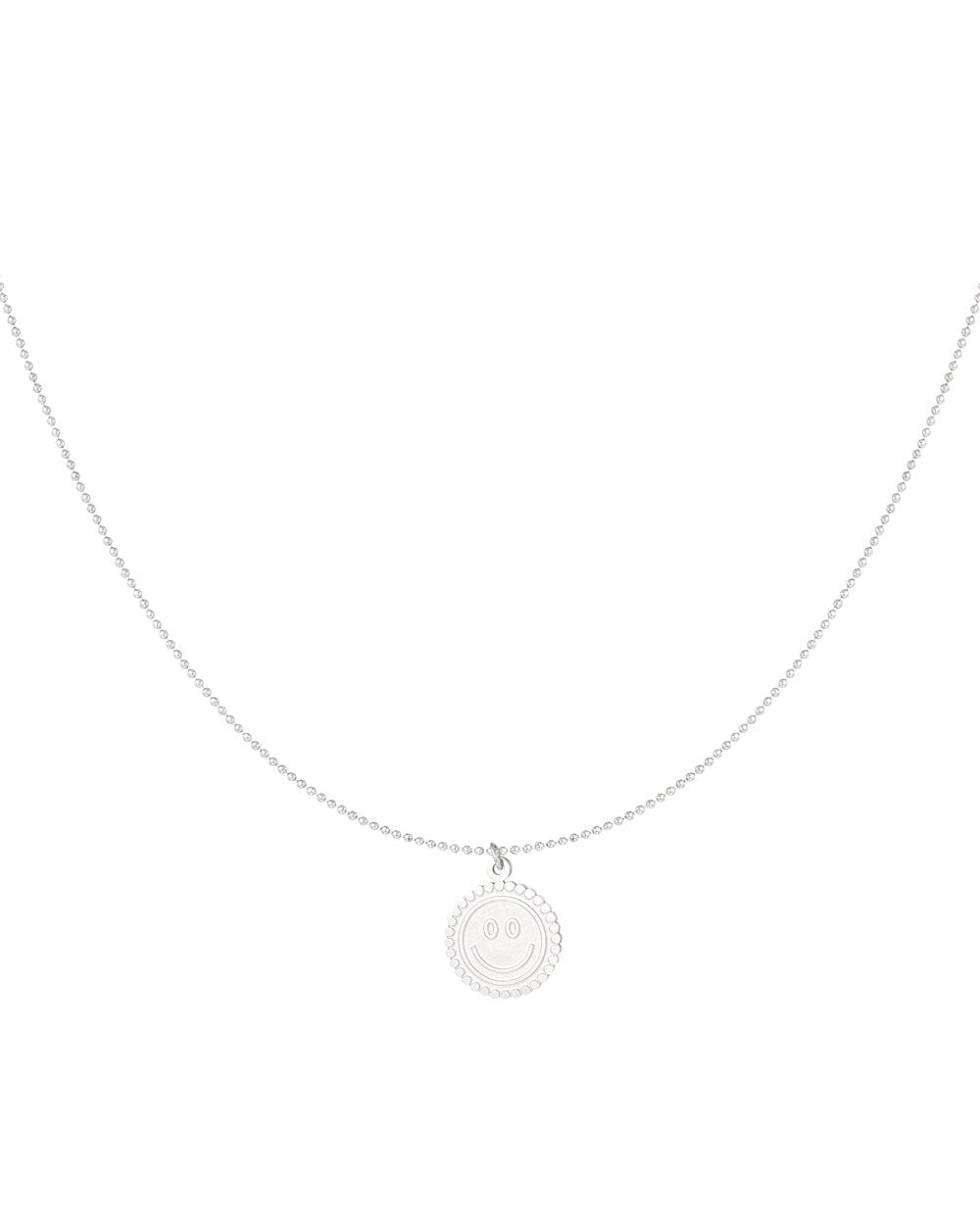 Smiley Ketting - Zilver