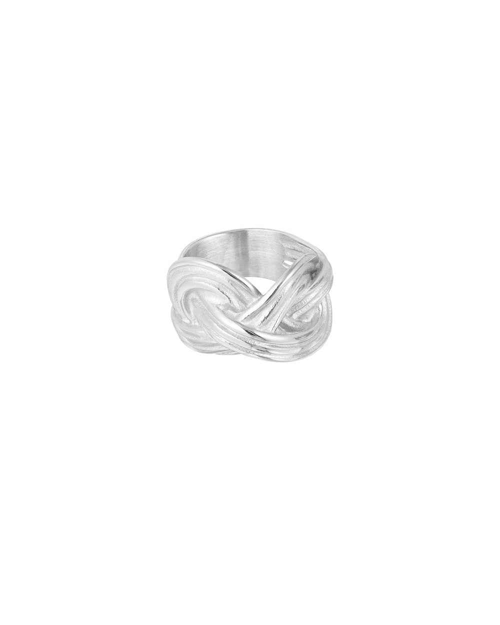 Dubbele Knoop Ring - Zilver