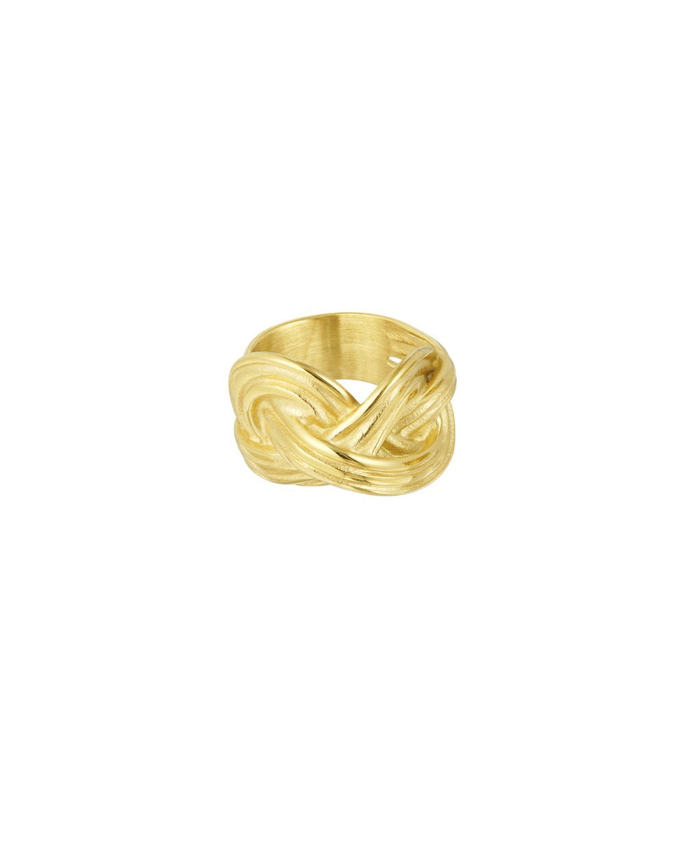 Dubbele Knoop Ring - Goud