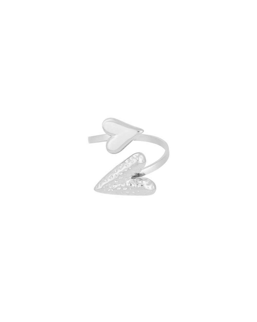 Double Heart Ring - Zilver