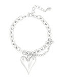 Hartjes Hanger Armband - Zilver