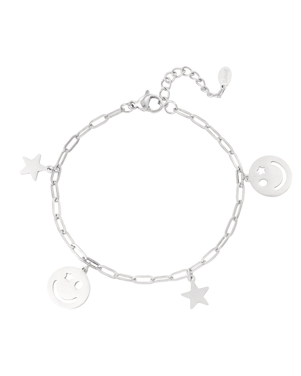 Smiley Armband - Zilver