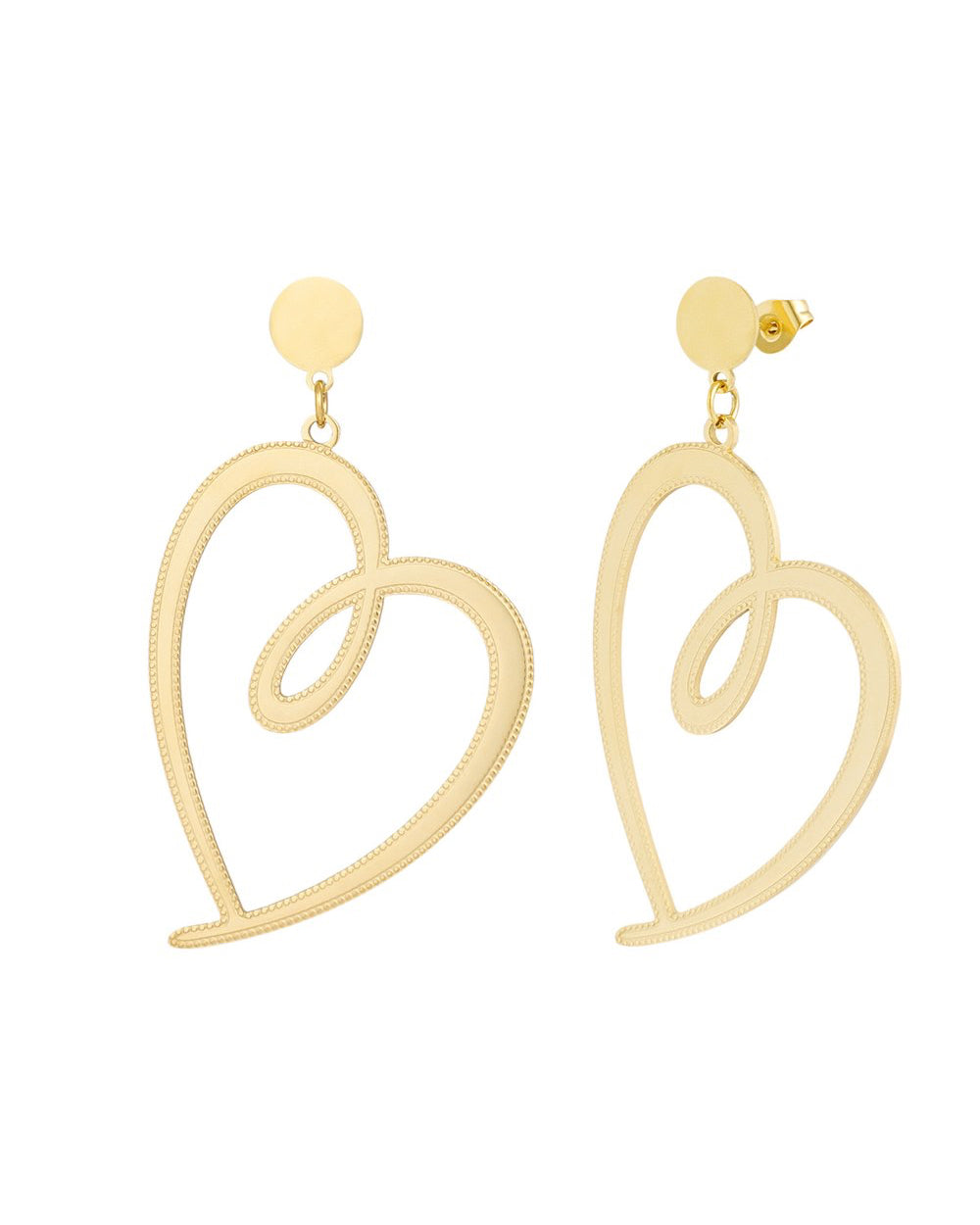 Jayla Heart Oorbellen - Goud