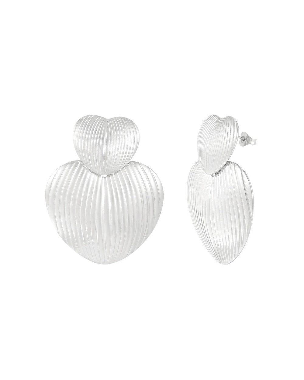 Billy Heart Oorbellen - Zilver