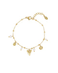 Parel Heart Armband - Goud
