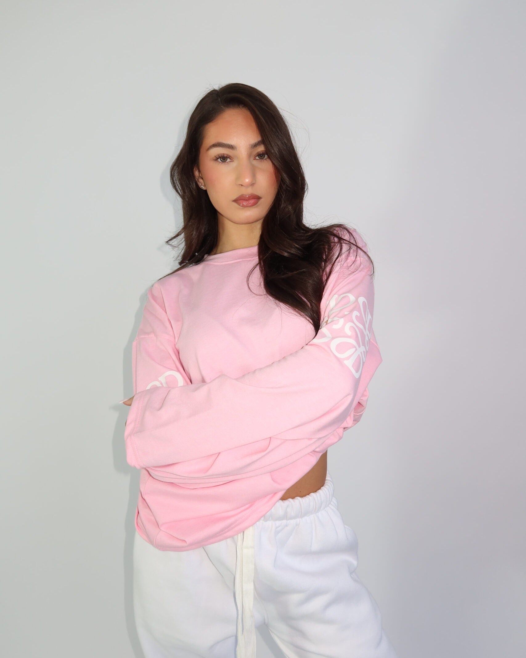 The Monogram Longsleeve - Roze