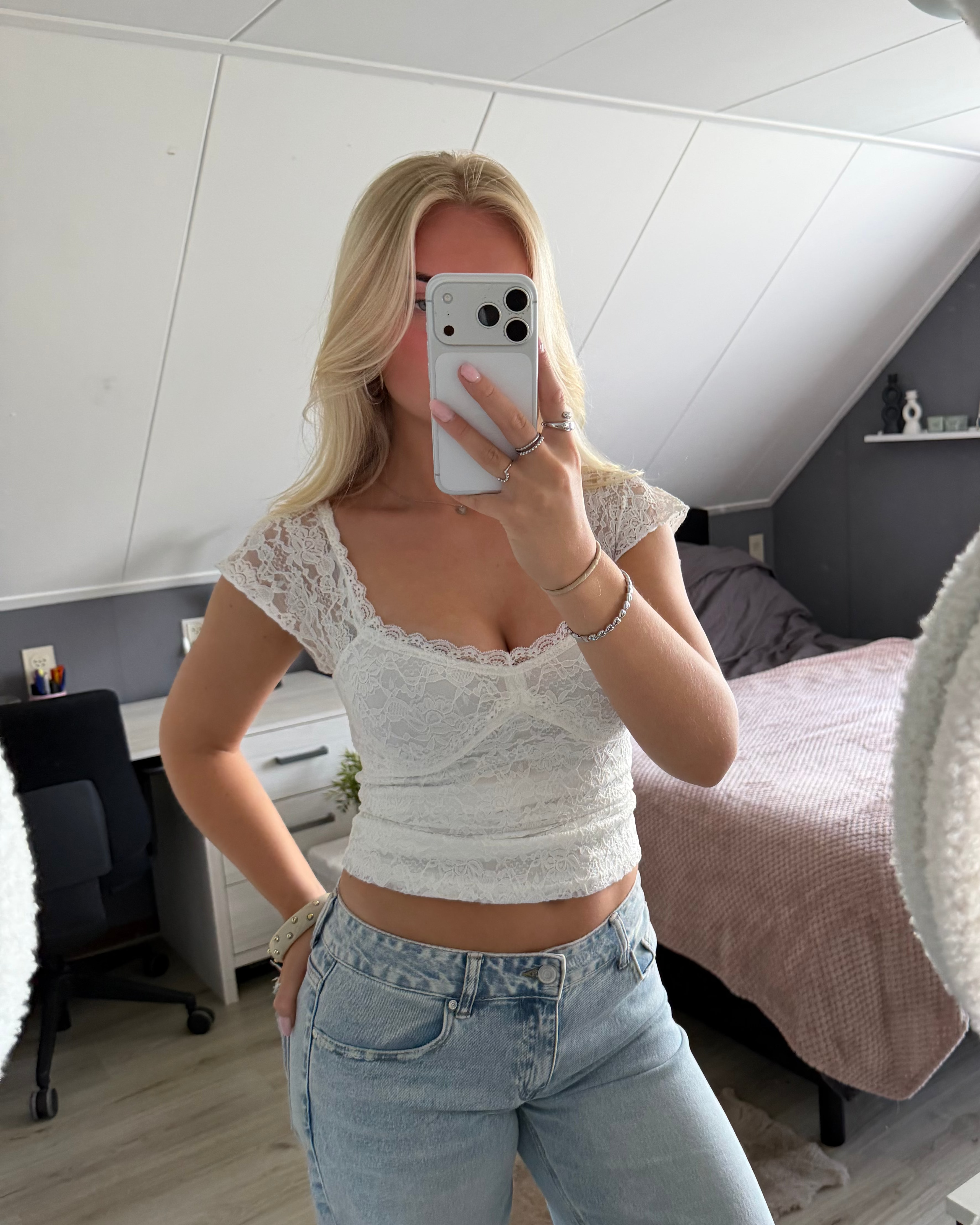 Viona Lace Top - Wit