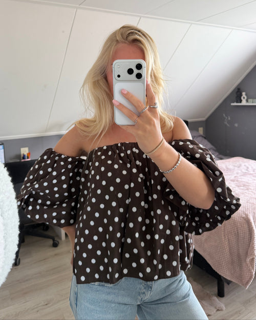 Amber Polka Dot Top - Wit