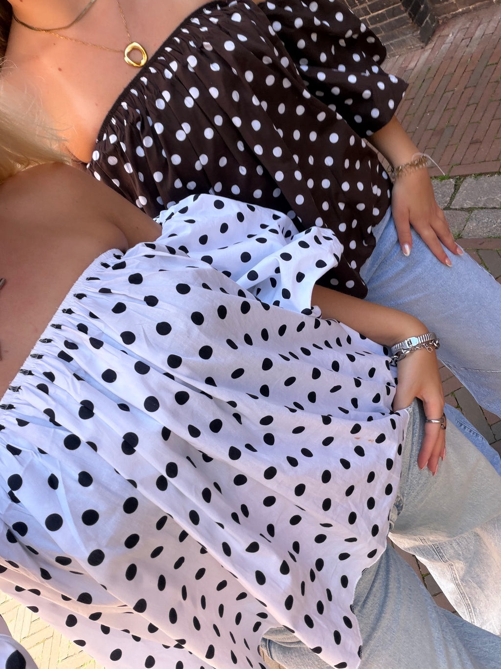 Amber Polka Dot Top - Wit