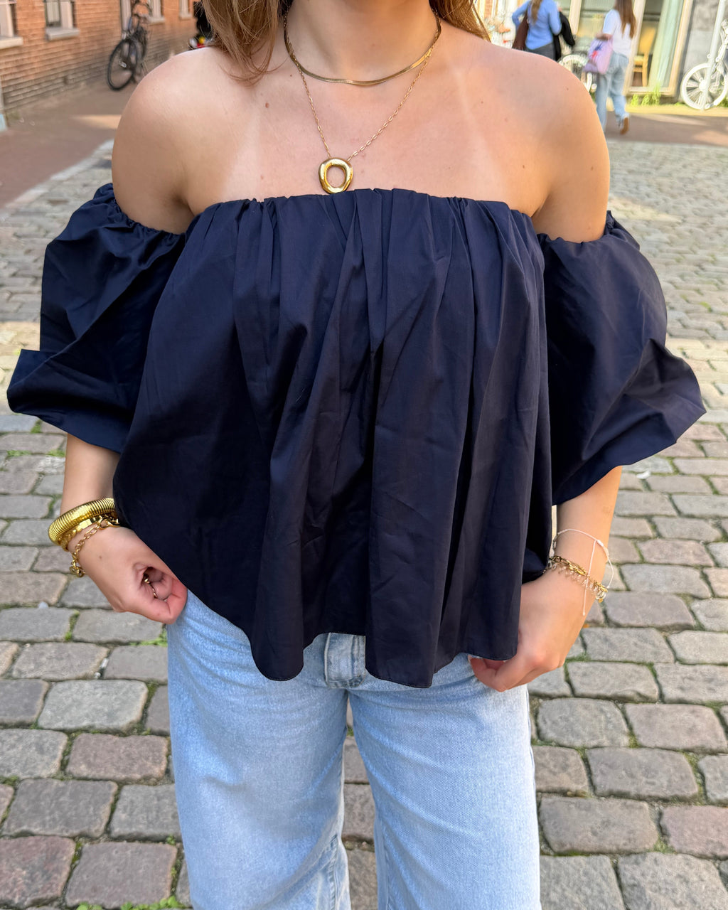 Off Shoulder Top - Rood