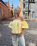 Off Shoulder Top - Geel