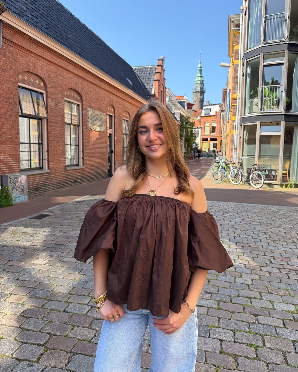 Off Shoulder Top - Bruin