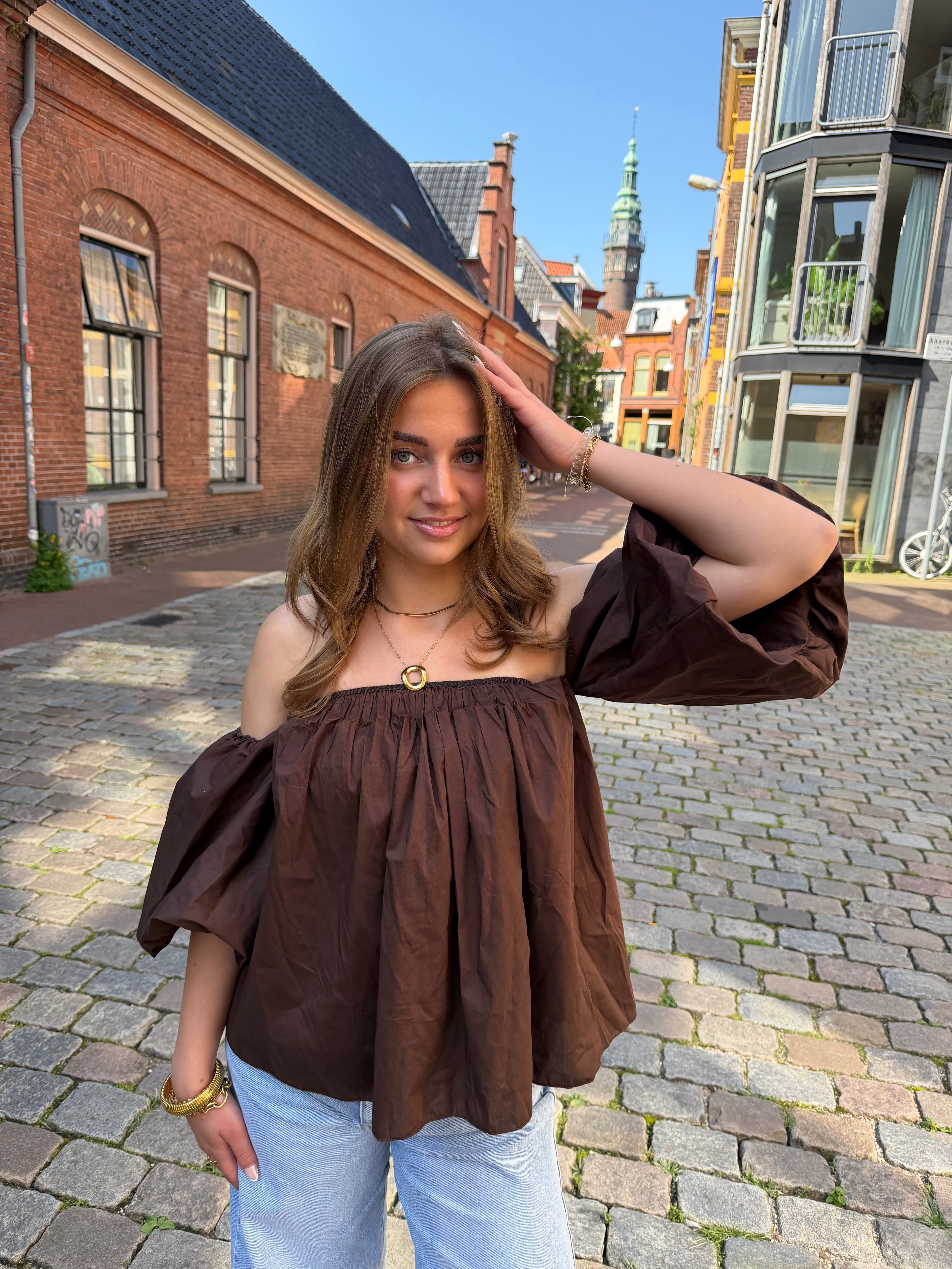 Off Shoulder Top - Bruin