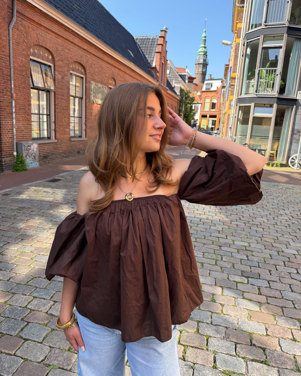 Off Shoulder Top - Bruin