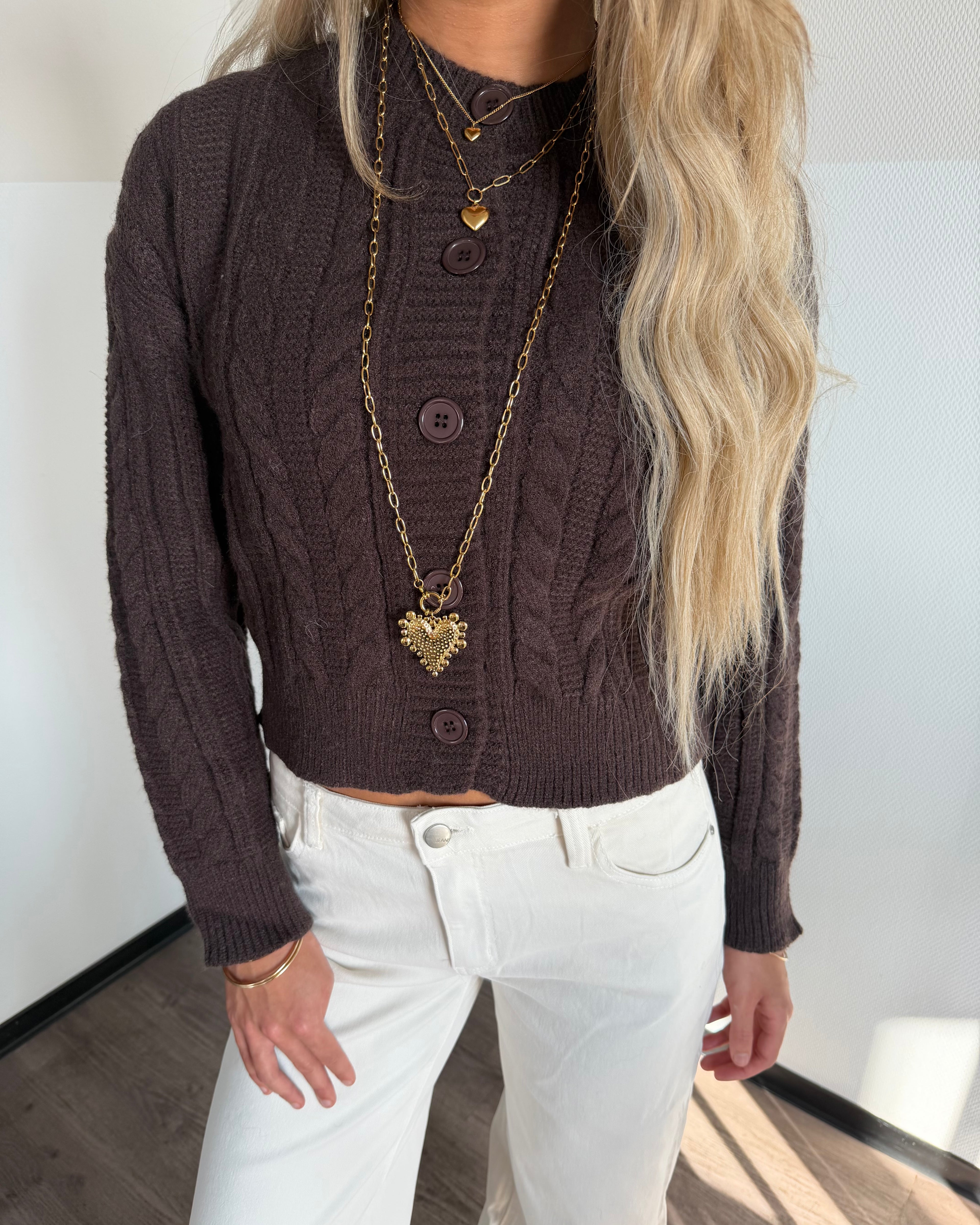 Lies Cardigan - Bruin