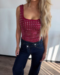 Isa Stud Body - Bordeaux
