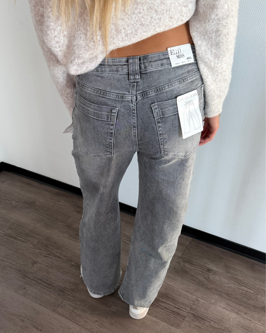 Sanne Double Jeans - Grijs