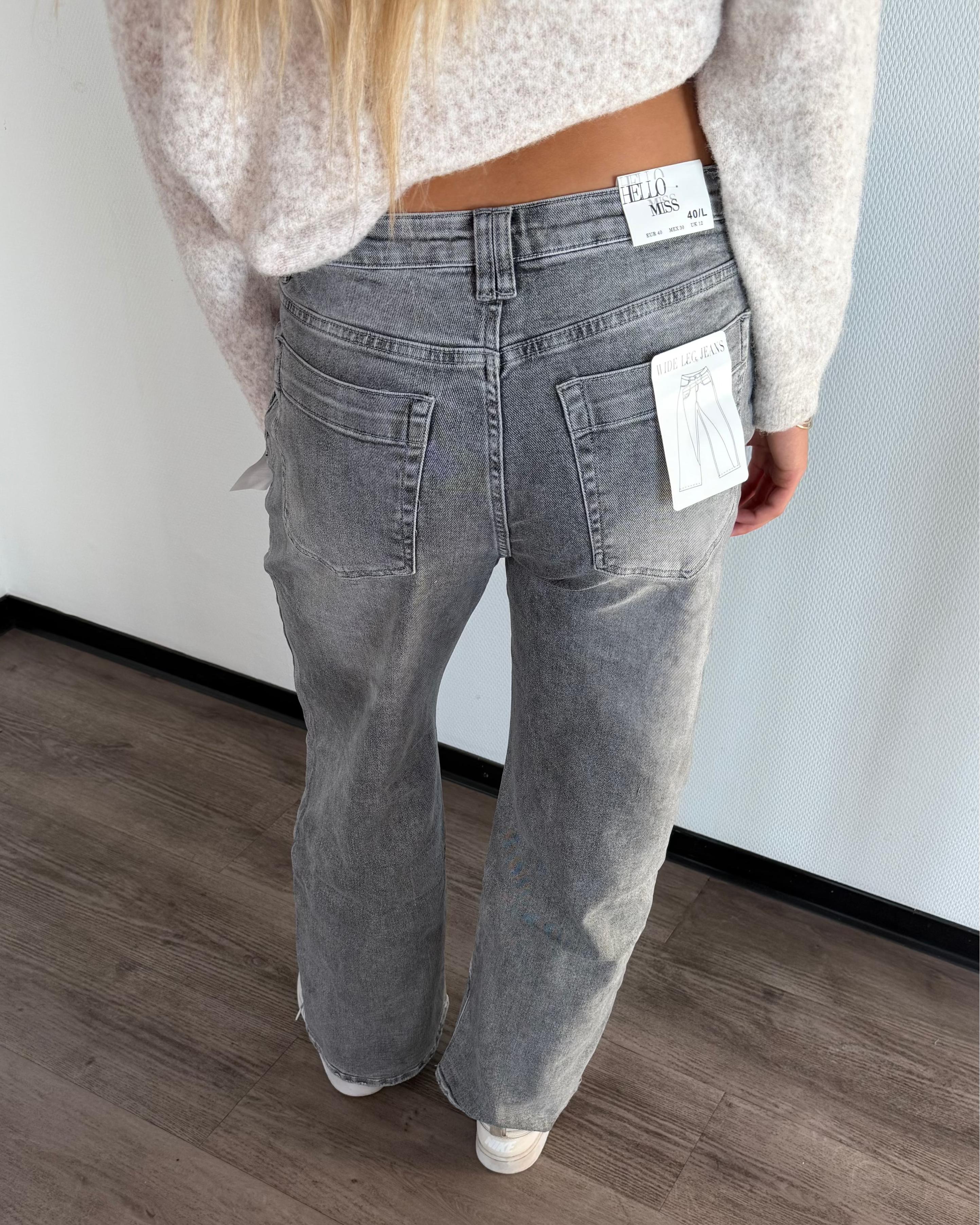 Sanne Double Jeans - Grijs
