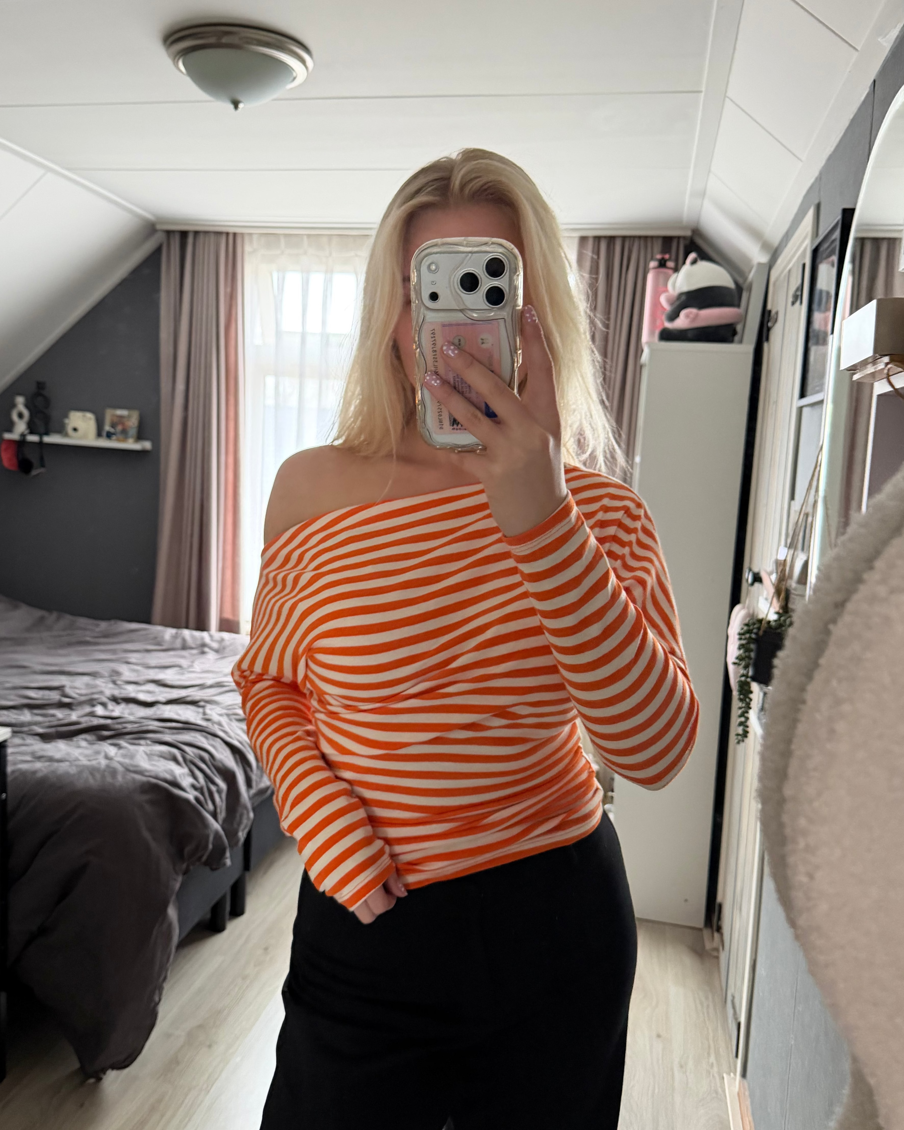 Fiona One Shoulder Top - Oranje