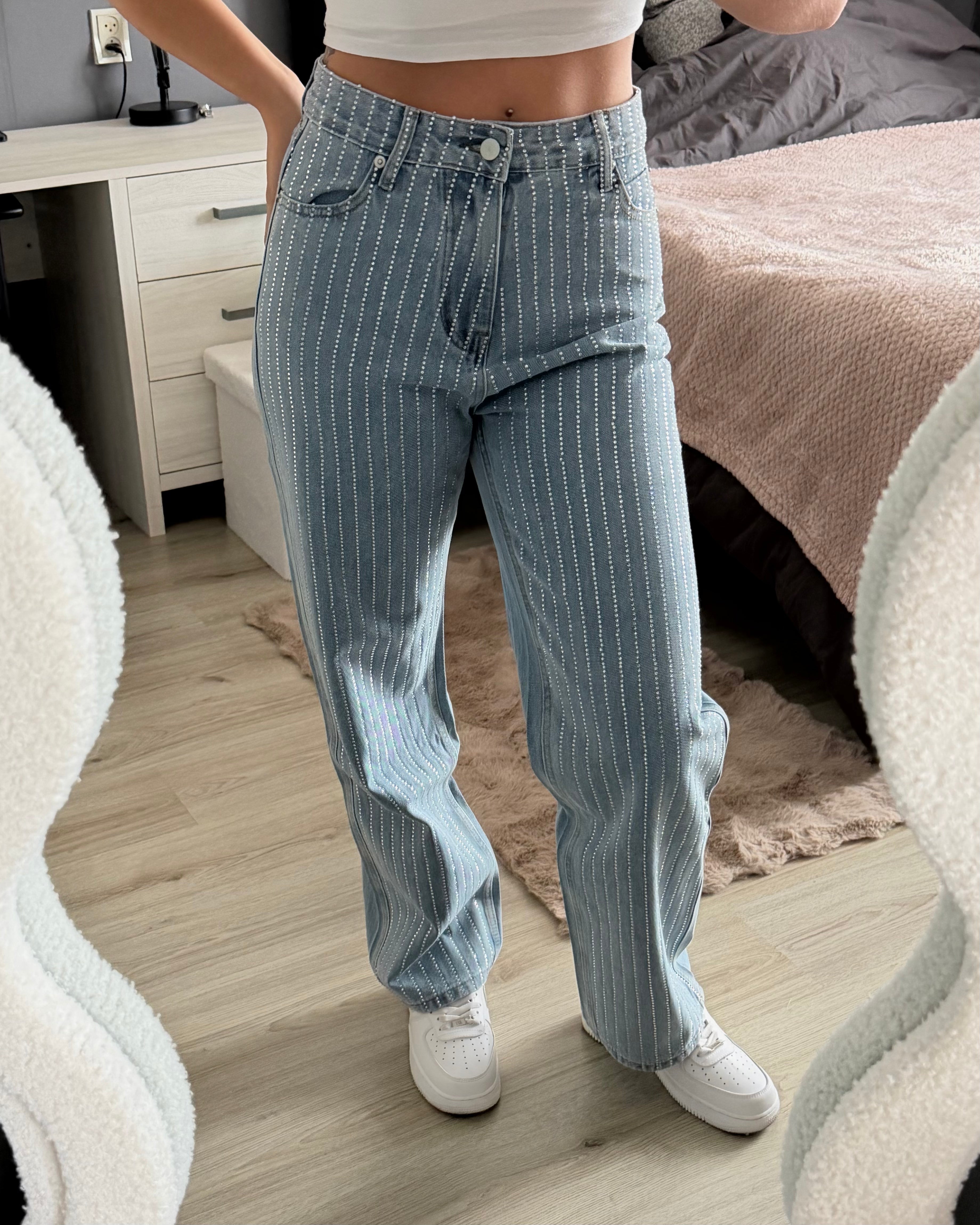 Nova Glitter Jeans - Blauw
