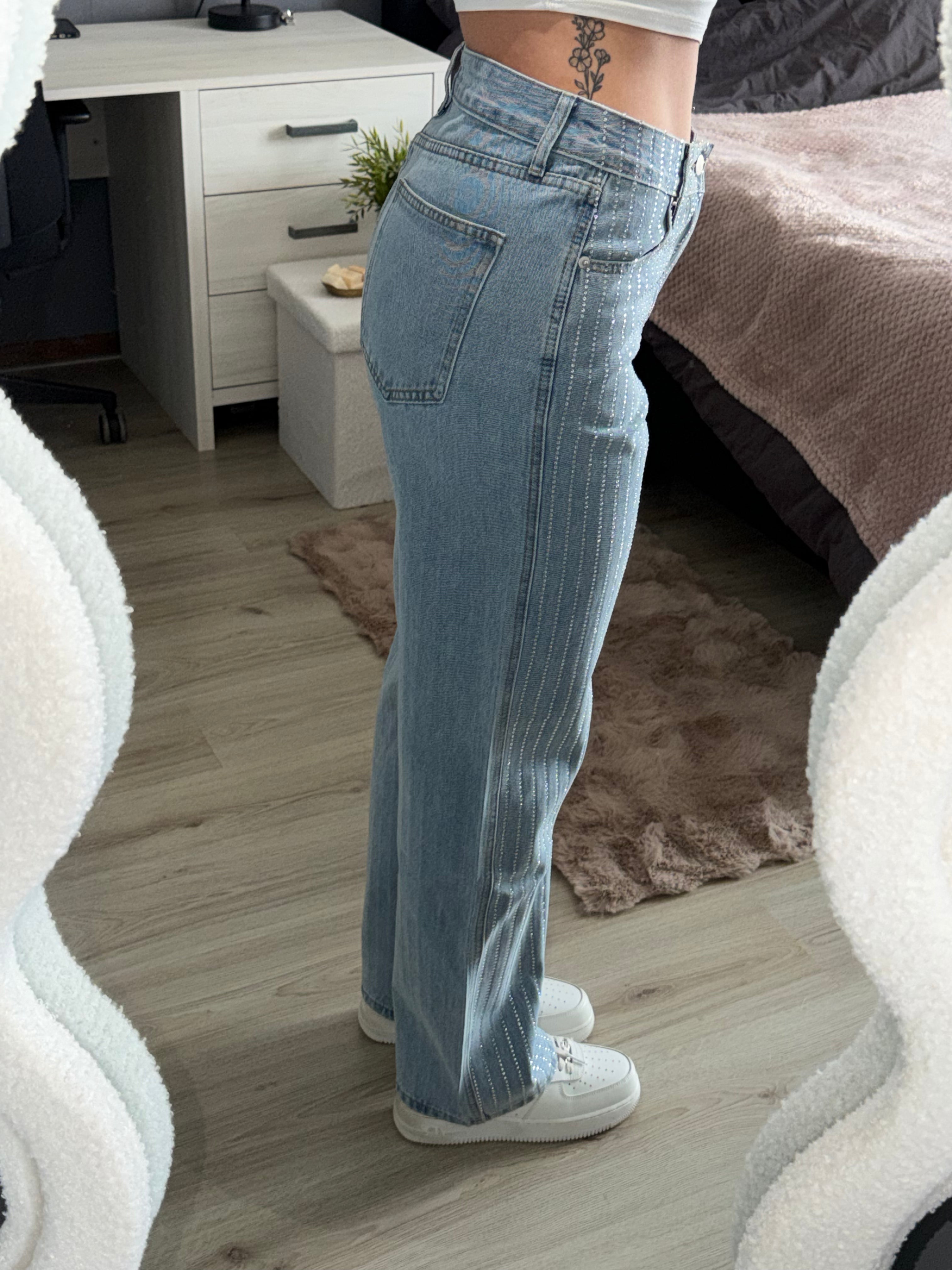 Nova Glitter Jeans - Blauw