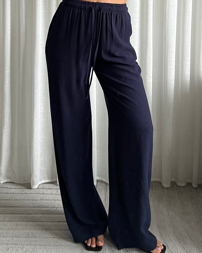 Linnen Broek - Navy (TALL)