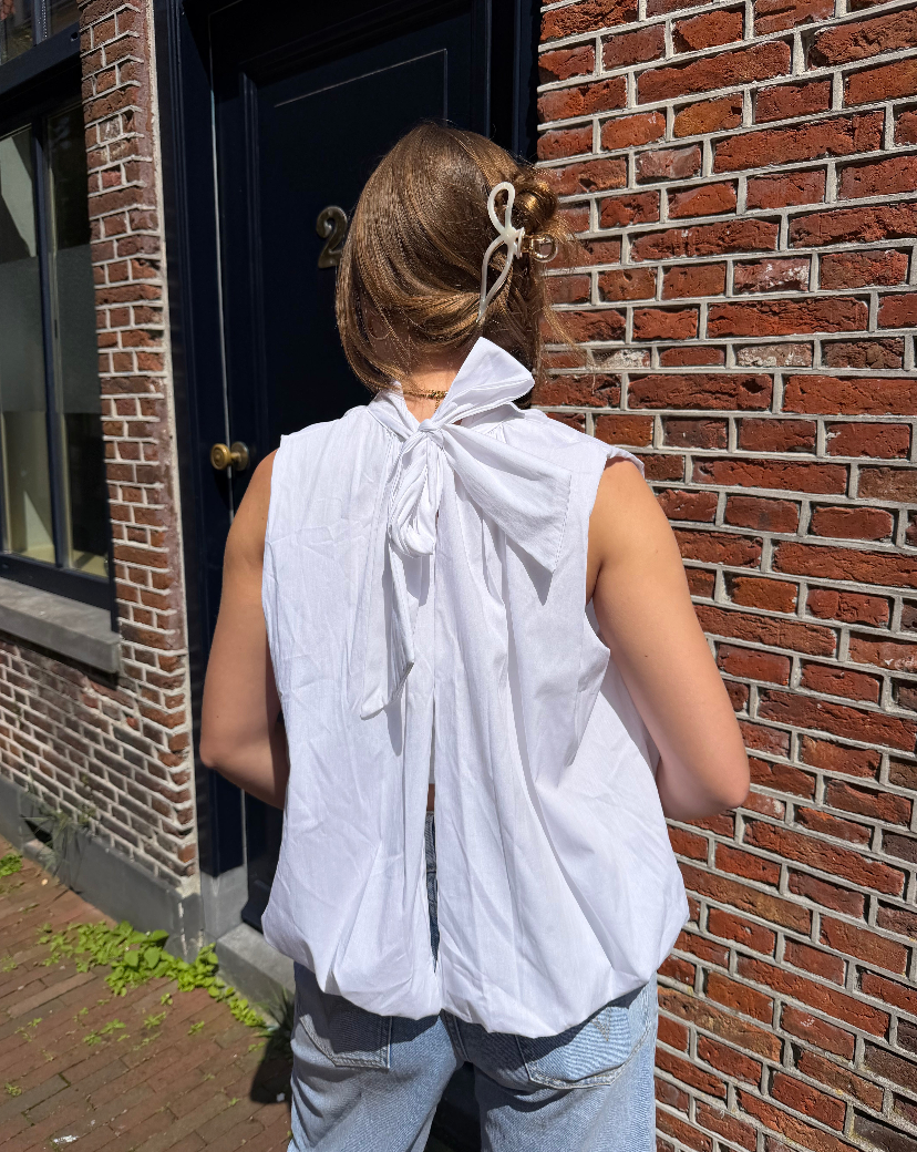 Noa Bow Top - Wit