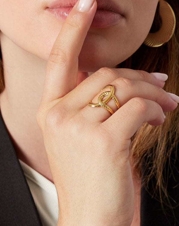 Asymmetrische Ring - Goud