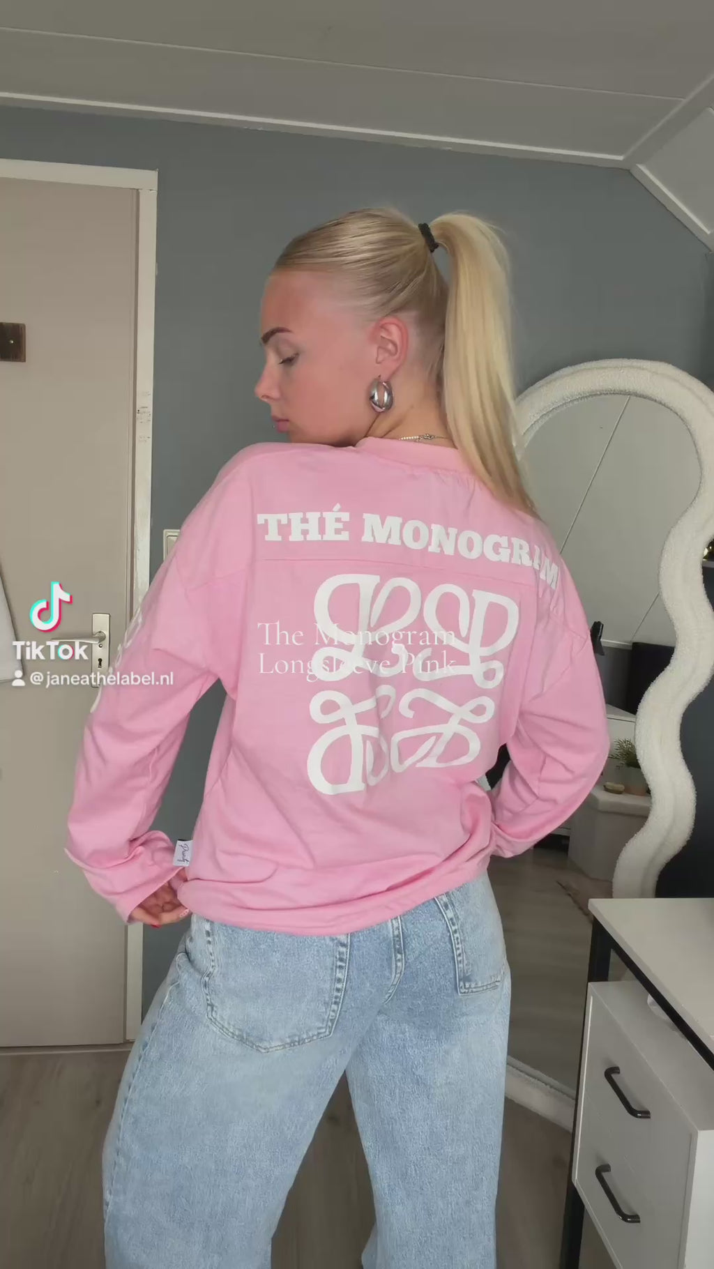 The Monogram Longsleeve - Roze