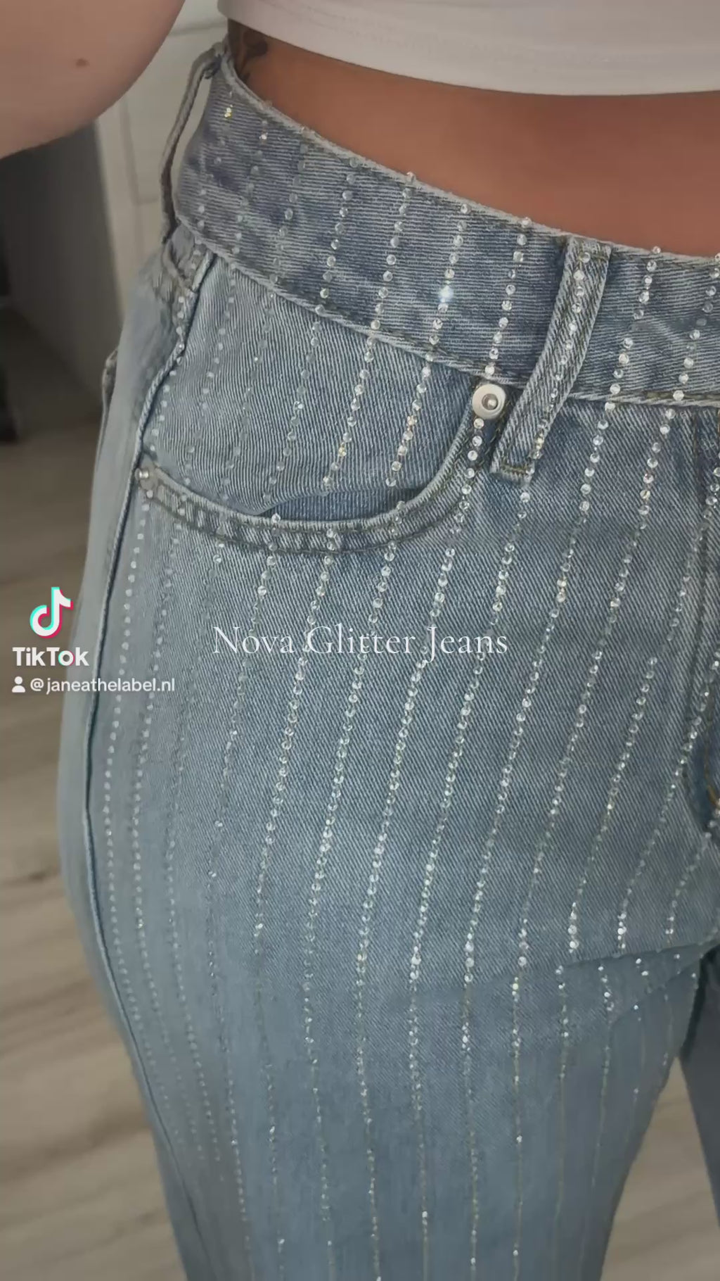 Nova Glitter Jeans - Blauw