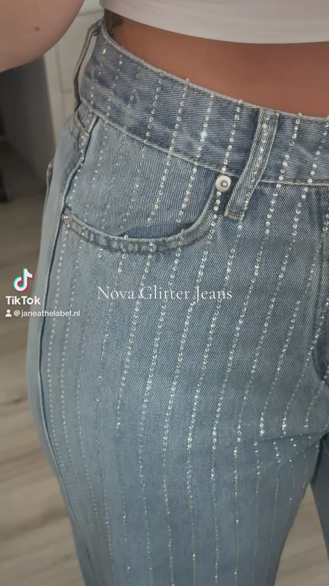 Nova Glitter Jeans - Blauw